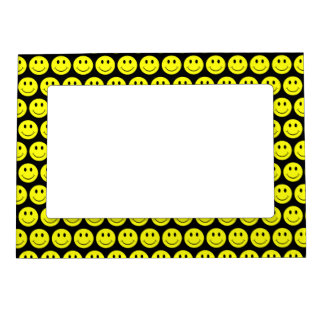 Happy Face Pattern Graphic Magnetic Frame