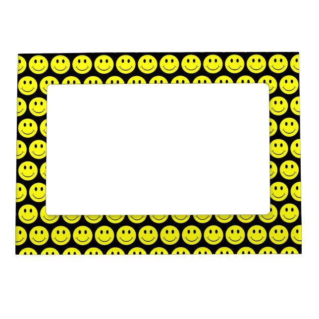 Happy Face Pattern Graphic Magnetic Frame (Front)