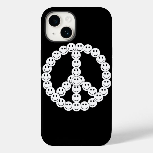 Happy Face Peace Case-Mate iPhone Case (Back)