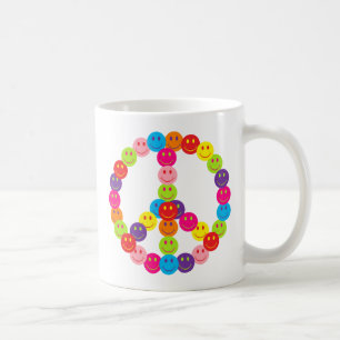 Happy Face Peace Coffee Mug