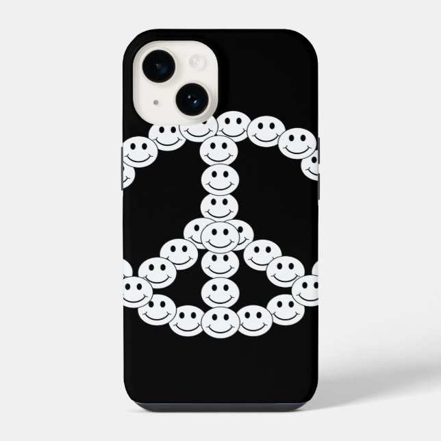Happy Face Peace Iphone Case (Back)