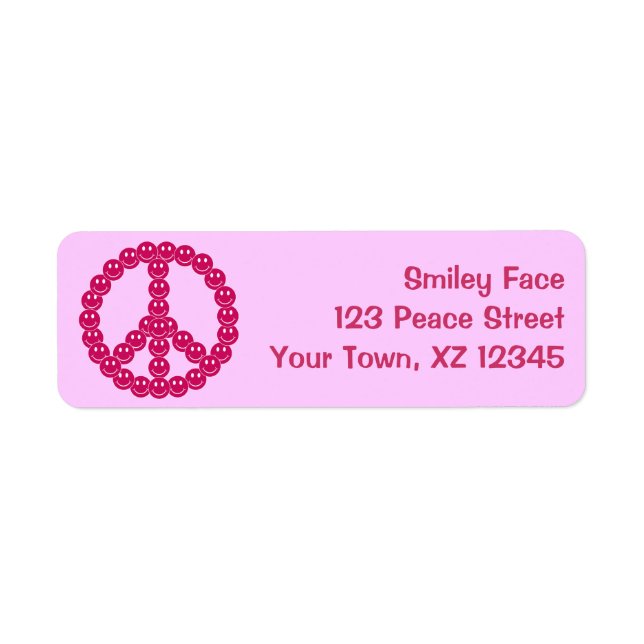 Happy Face Peace Label (Front)