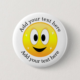 Happy Face Personalized Button