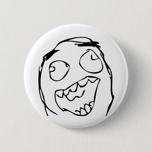 Happy Face Pinback Button (Front)