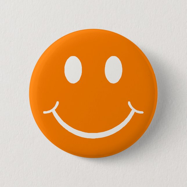 Happy Face Pinback Button (Front)