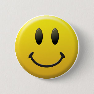 Happy Face Pinback Button