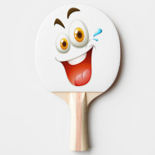 Happy Face Ping Pong Paddle