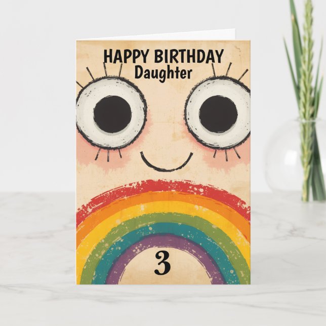 HAPPY FACE RAINBOW CARD (Front)
