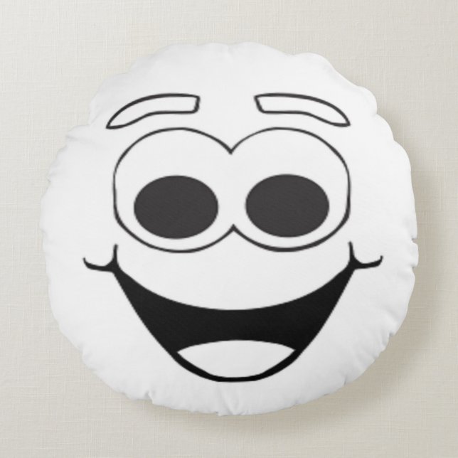 HAPPY FACE ROUND PILLOW (Front)