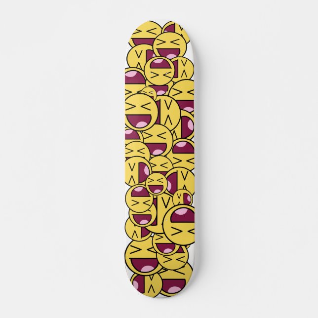 Happy face. skateboard deck (Front)