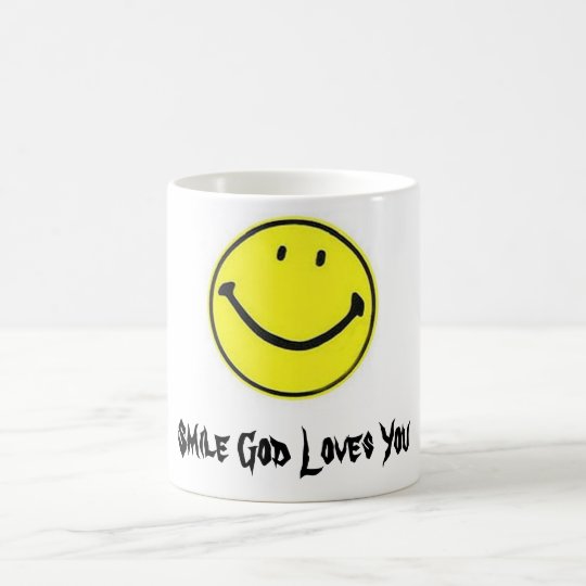happy face, Smile God Loves You Coffee Mug