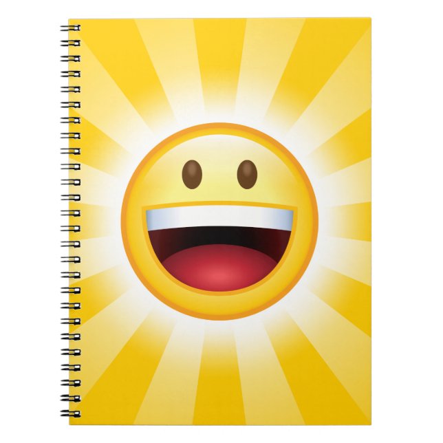 Happy Face Smiley Emoji Notebook (Front)