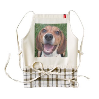 Happy Face Smiling Beagle Zazzle HEART Apron