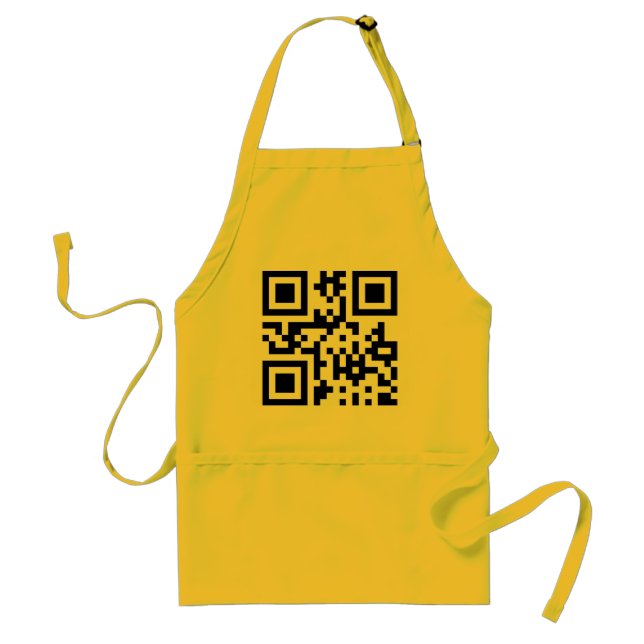 ☺ Happy Face Smiling Emoji -- QR Code Adult Apron (Front)