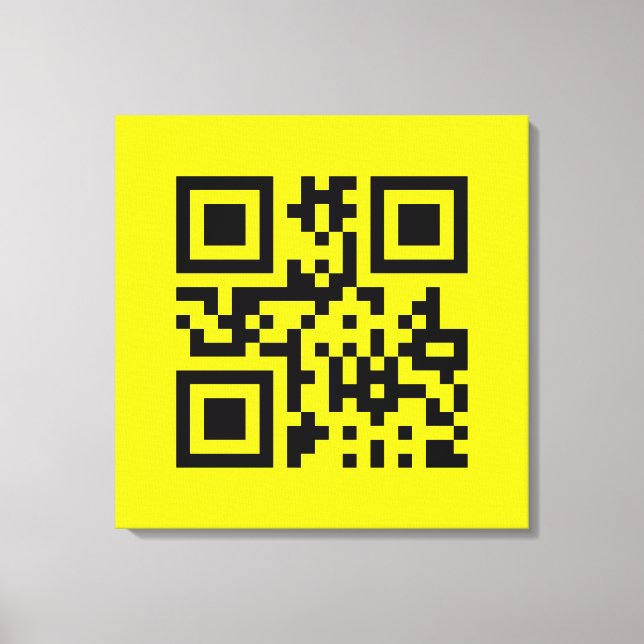 ☺ Happy Face Smiling Emoji -- QR Code Canvas Print (Front)