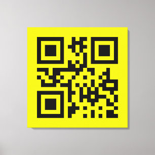 ☺ Happy Face Smiling Emoji -- QR Code Canvas Print