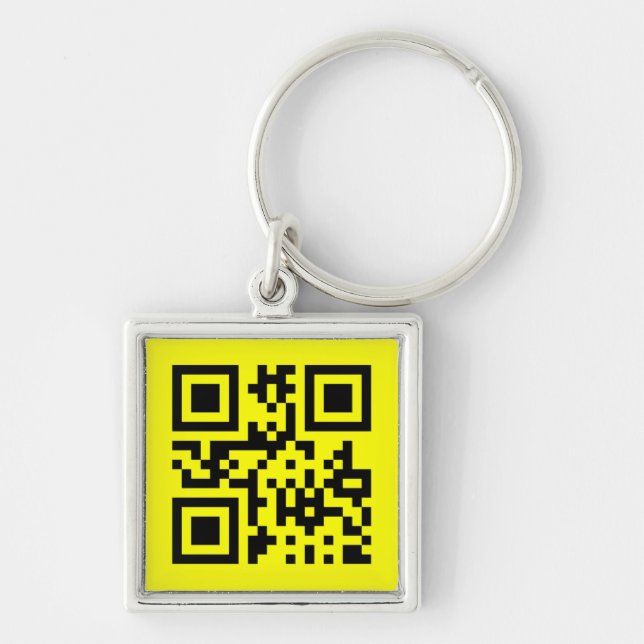 ☺ Happy Face Smiling Emoji -- QR Code Keychain (Front)