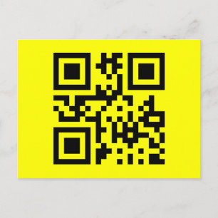 ☺ Happy Face Smiling Emoji -- QR Code Postcard