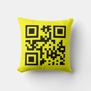 ☺ Happy Face Smiling Emoji -- QR Code Throw Pillow