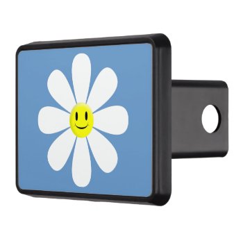 Happy Face Smiling Flower Hitch Cover by tjustleft at Zazzle