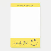 Happy Face Smiling Thank You Add Name Post-it Notes (Front)