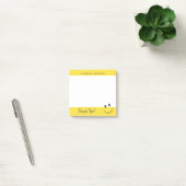 Happy Face Smiling Thank You Personalize Post-it Notes (Office)