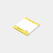 Happy Face Smiling Thank You Personalize Post-it Notes (Angled)