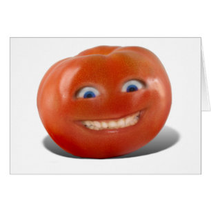 Happy Face Smiling Tomato Cards