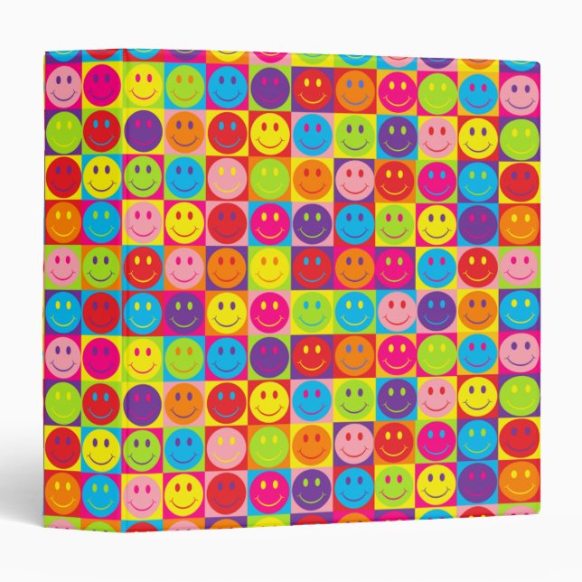 Happy Face Squares Binder (Front/Spine)