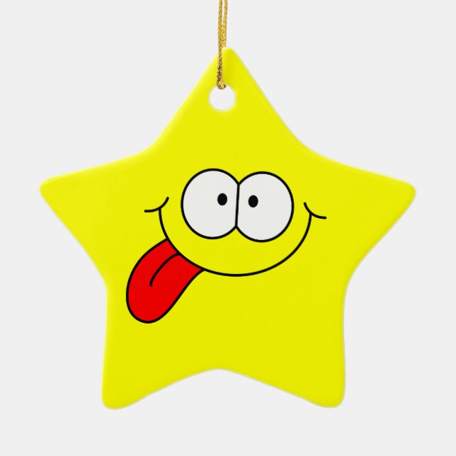 Happy Face Star Ornament (Front)