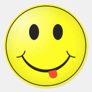 Happy Face sticker! Classic Round Sticker