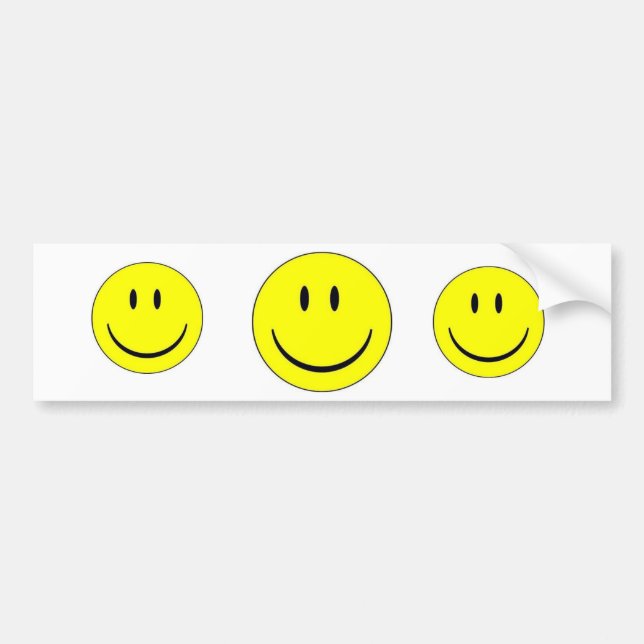 Happy Face Sticker Label (Front)