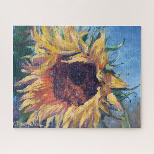 Happy Face  Sunflower Jigsaw Puzzle