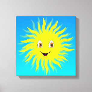 Happy Face Sunshine Canvas Print