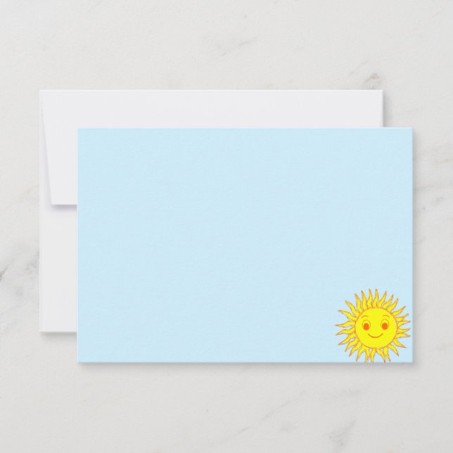 Happy Face Sunshine Note Card (Front)