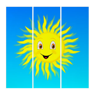 Happy Face Sunshine Triptych