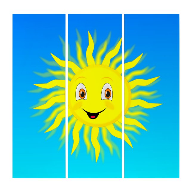 Happy Face Sunshine Triptych (Front)
