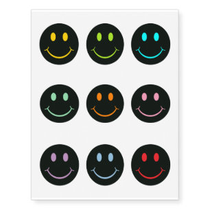 Happy Face Temporary Tattoos