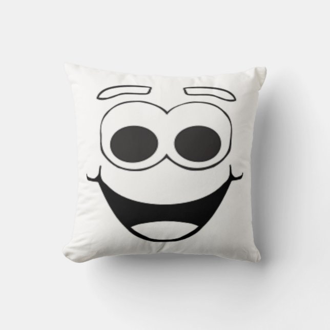 HAPPY FACE THROW PILLOW (Front)