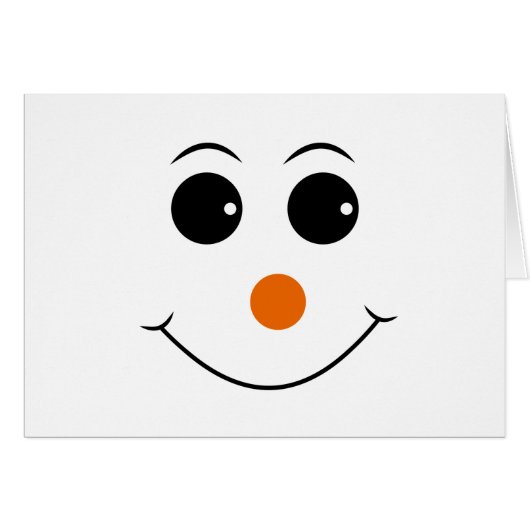 happy face with orange nose vector cards (Front Horizontal)