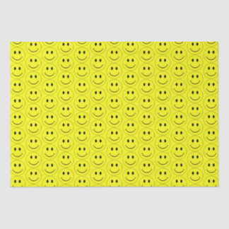 Happy Face Yellow Pattern Tissue Paper