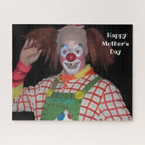 HAPPY FACED CLOWN MOTHERS DAY  JIGSAW PUZZLE