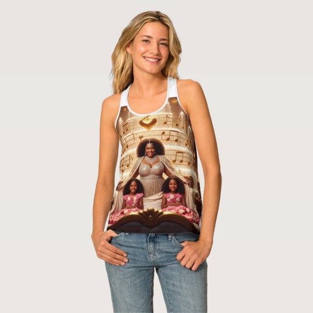 Happy Fairy Bridal Shower Racerback Tank Top (Front Full)
