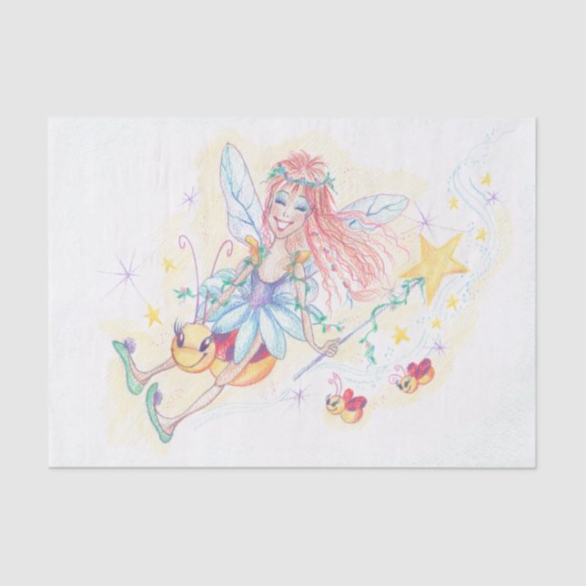 Happy Fairy Tissue Paper (Front)