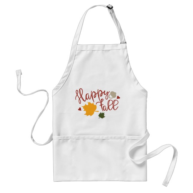 Happy Fall  Adult Apron (Front)