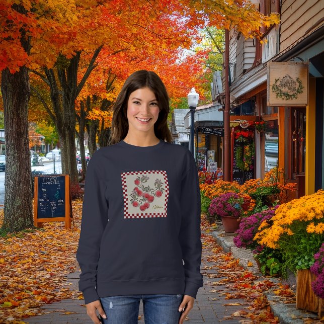 Happy Fall Apple Harvest Personalize Message/Name Sweatshirt (Creator Uploaded)