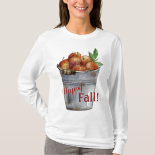 "Happy Fall!" Autumn Apples Women's T-Top T-Shirt