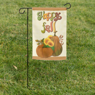 Happy Fall, Autumn Outdoor Decor Garden Flag