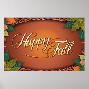 Happy Fall Autumn Poster