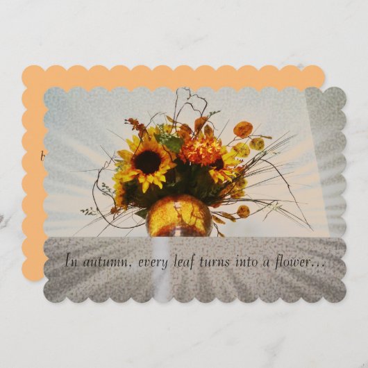 Happy Fall/Autumn Season card or invitation (Front/Back)